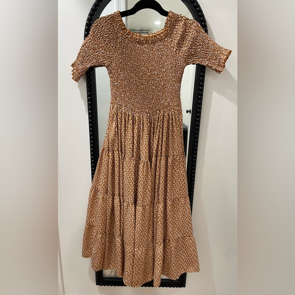 Orange Creek Burnt Orange Floral Midi